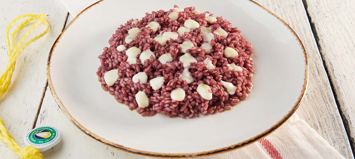 Risotto Provolone Valpadana DOP dolce e Amarone|